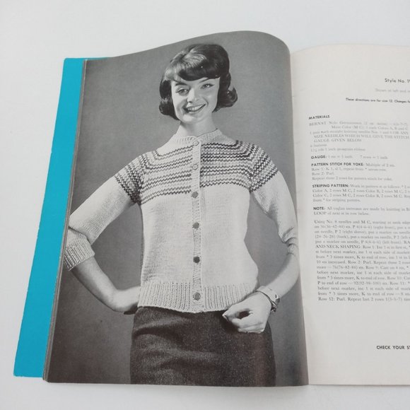 Vintage Bernat Handicraftter Raglan Patterns Magazine Number 97 1961 Mid Century - Picture 6 of 9